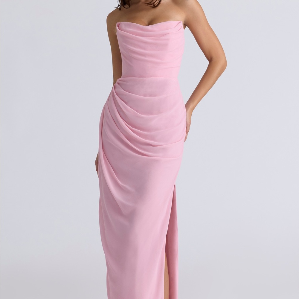 House of CB Strapless Pink Gown